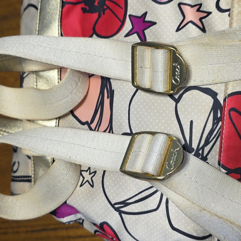 Coach Poppy Kyra Floral Backpack - Picture 10 of 16